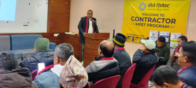 सौर्य सिमेन्टको कन्ट्र्याक्टर मिट सम्पन्न, प्रविधिमैत्री निर्माण सामग्रीलाई प्राथमिकता दिन जोड